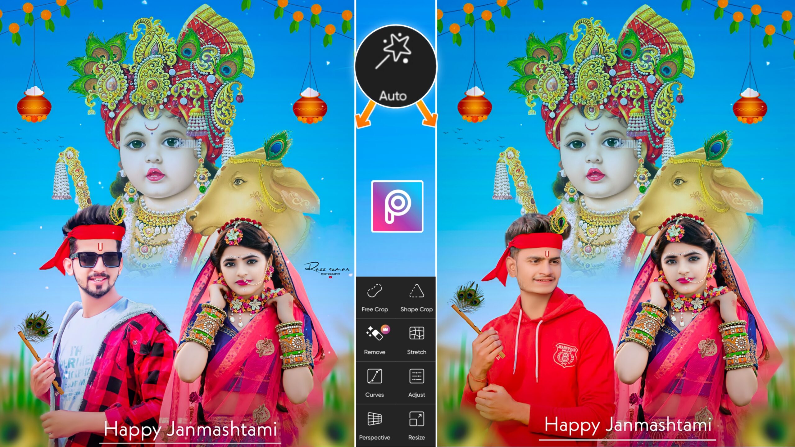 Janmashtami Photo Editing Background & Png Download | Janmashtami Photo  Editing - Razz Suman Photography