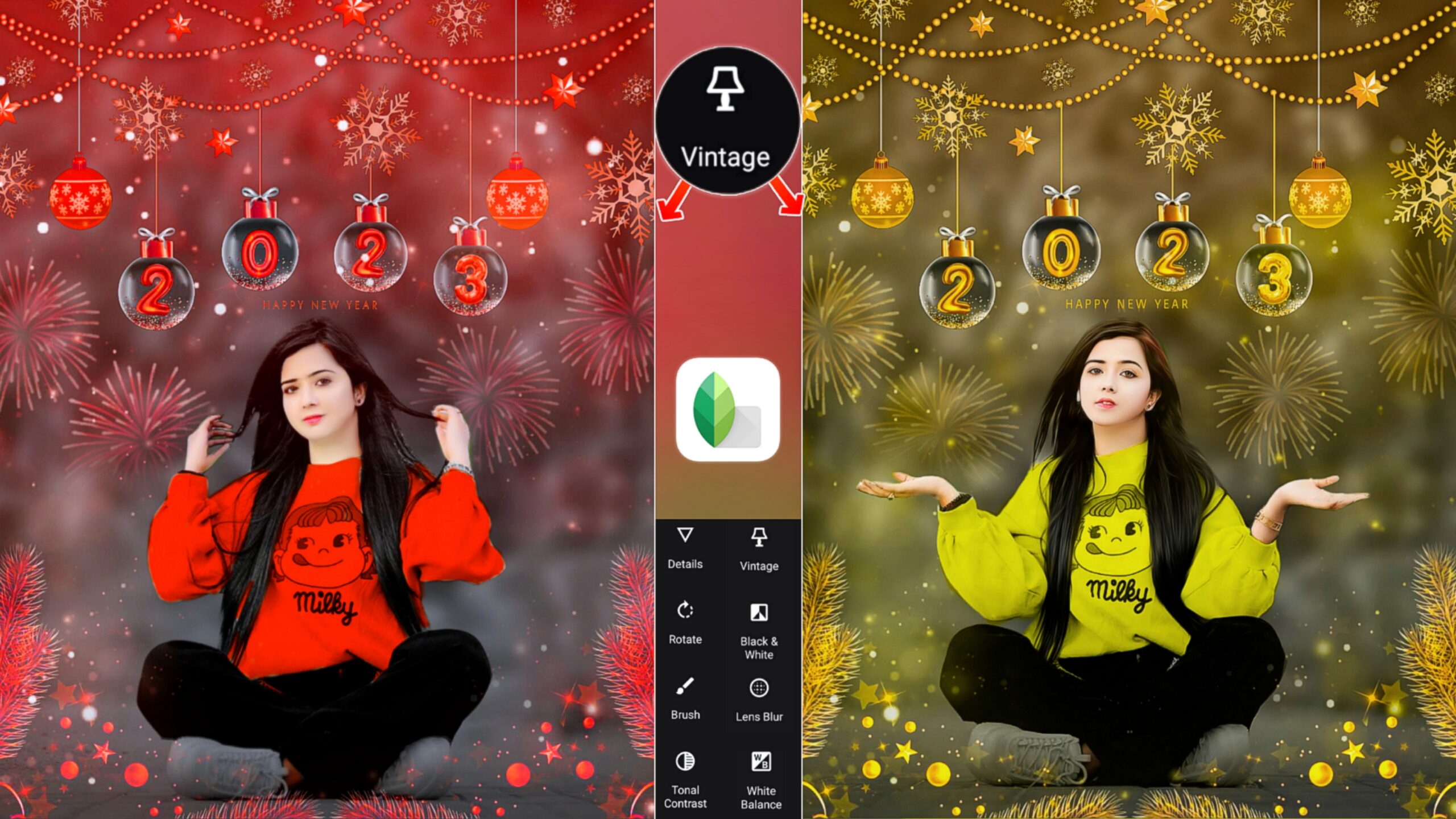 Snapseed happy new year 2023 photo editing background and png - Razz Suman  Photography