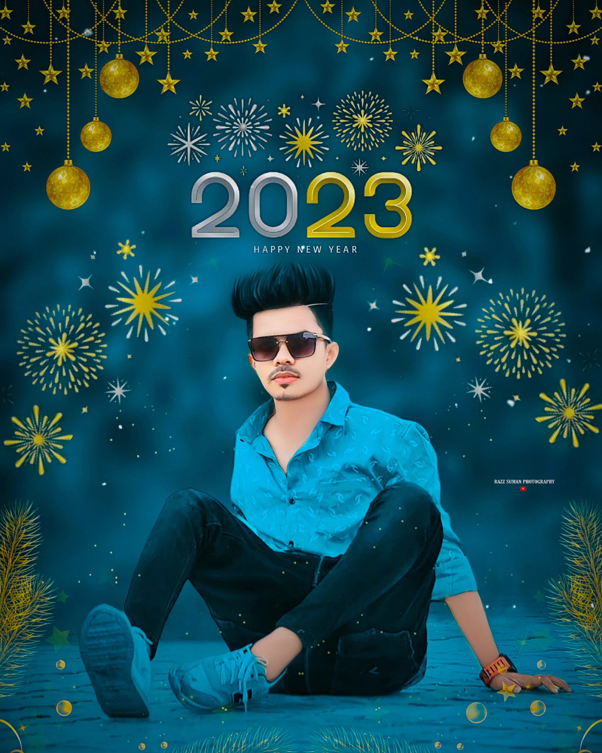 Happy new year photo editing background and png 2023 - Razz Suman  Photography