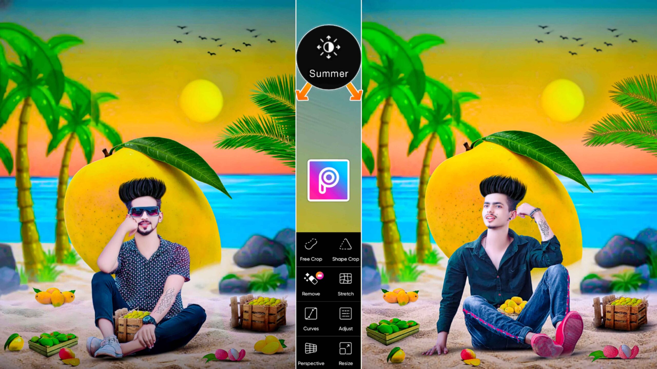 Summer photo editing background & png download