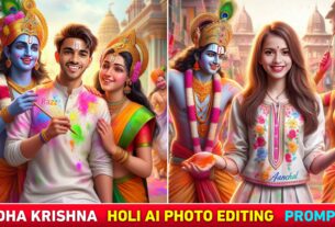 Radha Krishna Holi Ai Photo Editing | Bing Image Creator