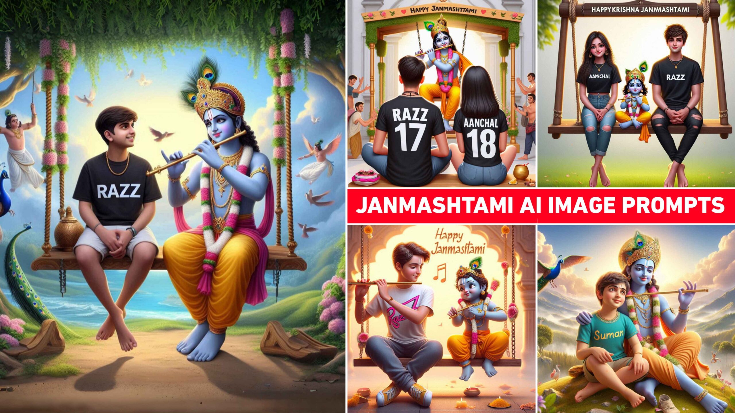 Krishna Janmashtami Ai Photo Editing Prompts | Bing Image Creator