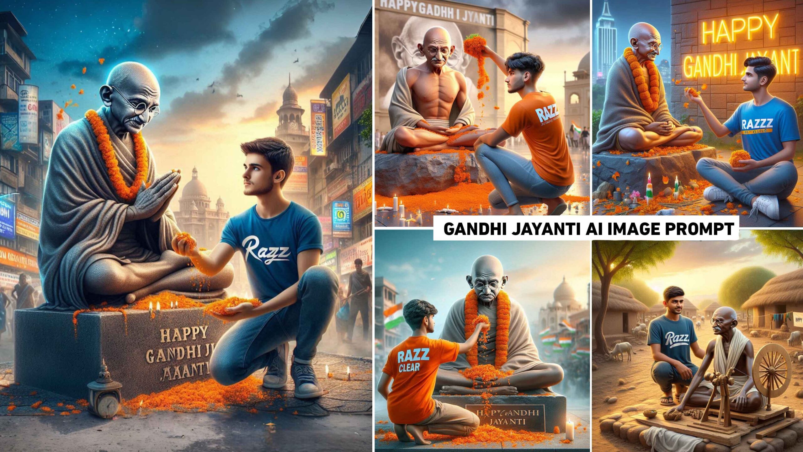 Gandhi Jayanti Ai Photo Editing Prompt 2024 | Bing Image Creator