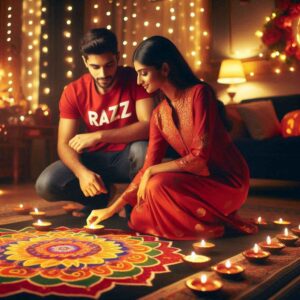 Diwali Couple Name Ai Image